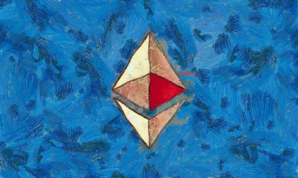 Kripto para birimi sanal Ethereum, arka plan.