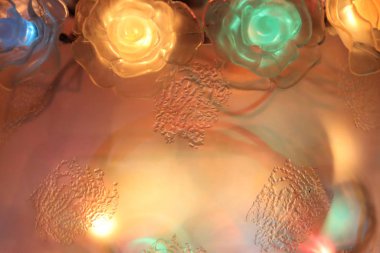 Renkli, yeni yıl ışıkları.