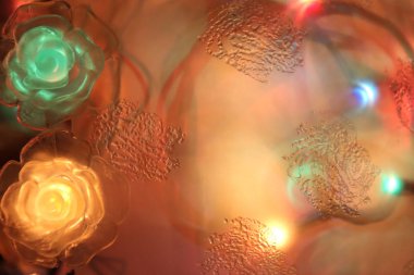 Renkli, yeni yıl ışıkları.