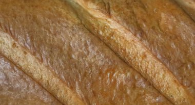 Fırınlanmış taze ekmeğin kabuk dokusu..