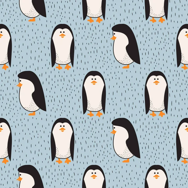 Cuet modèle vectoriel sans couture pingouin . — Image vectorielle