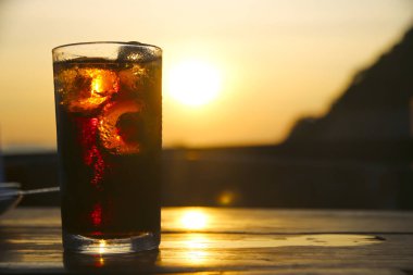 Stock Photo Fresh Cold Soft drinks  with sunlight from behind (Soft Focus) clipart