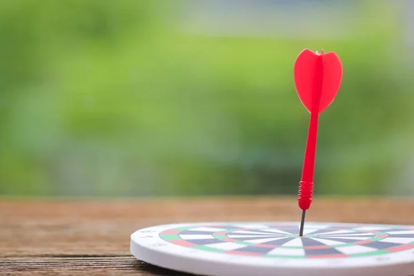 Stock Photo - two darts hit the dead centre of target — Stock Photo, Image