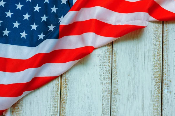 Stock Photo - Closeup of American flag on grunge background — Stock Photo, Image