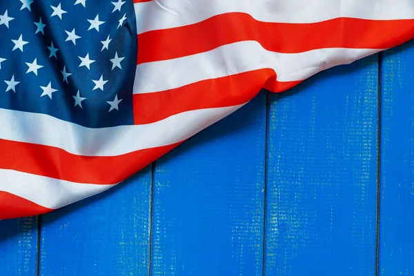 Stock Photo - Closeup of American flag on grunge background — Stock Photo, Image