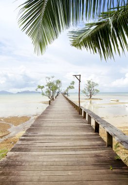 Hazır Fotoğraf - tahta köprüden denize.