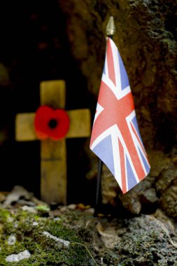 Hazır Fotoğraf - Birleşik Krallık bayrağı işlemeli Hellfire geçişte ben