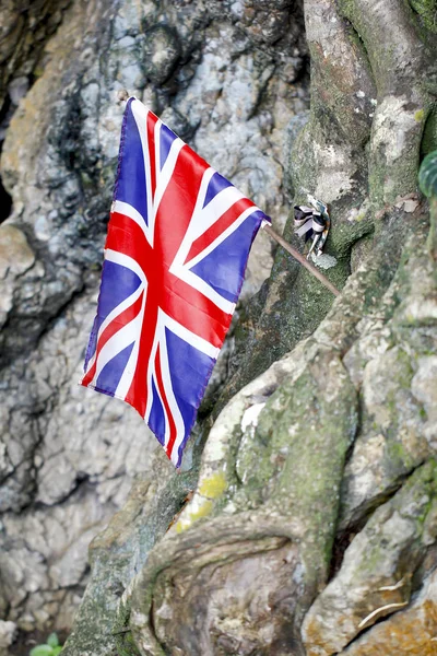 Fotografie - Spojené království vlajky vyšívané na Hellfire Pass — Stock fotografie