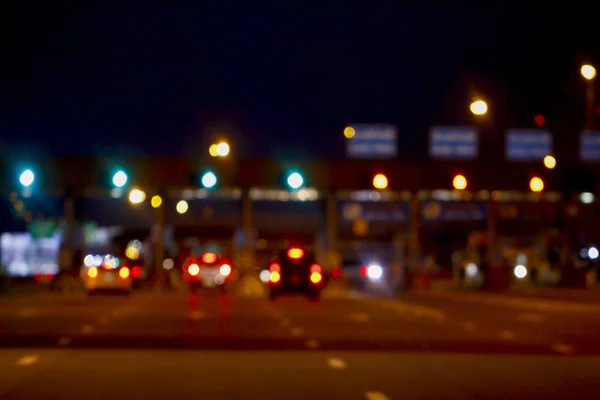 Stock Photo - Out of focus lights of urban traffic in a city — Stock Photo, Image