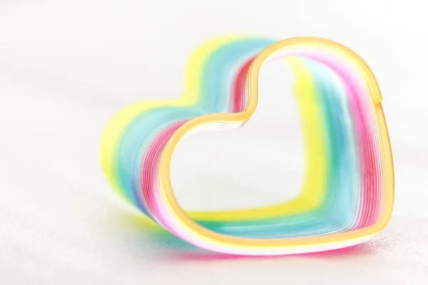 Rainbow-colored heart-shaped — Stock Photo, Image