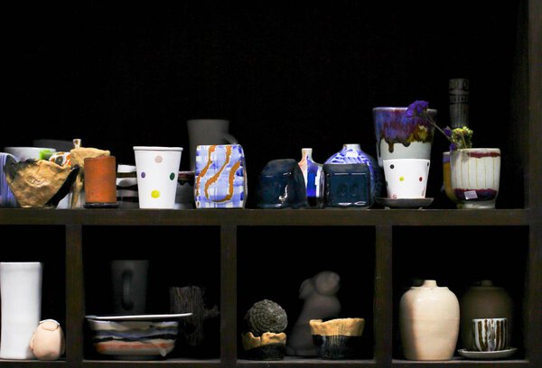 Винтажные. Уникальные керамические вазы ручной работы. Горшки-кладки, сложенные в Y
