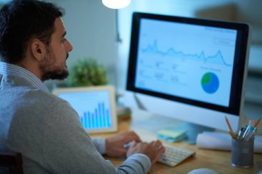 Bilgisayarda çalışarak mali işler Müdürü