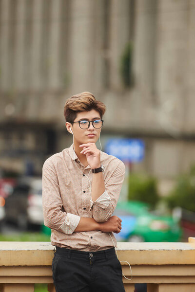 young man in glasses