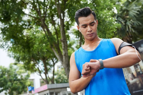 Asian sportsman having training — Stock Photo, Image