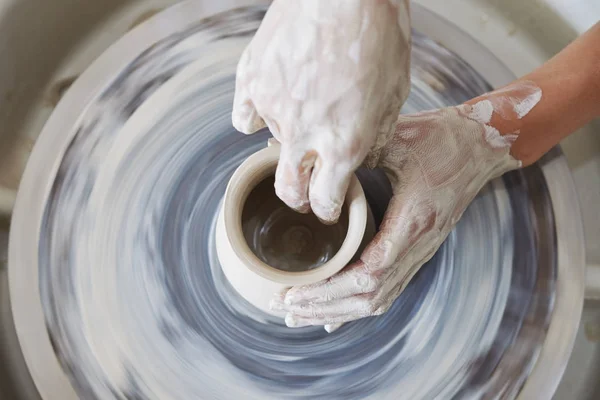 Pot Making Process View Top — Stock Photo, Image