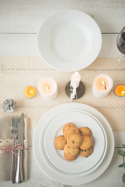 Tasty Christmas Homemade Cookies Plate View — Stock Photo, Image