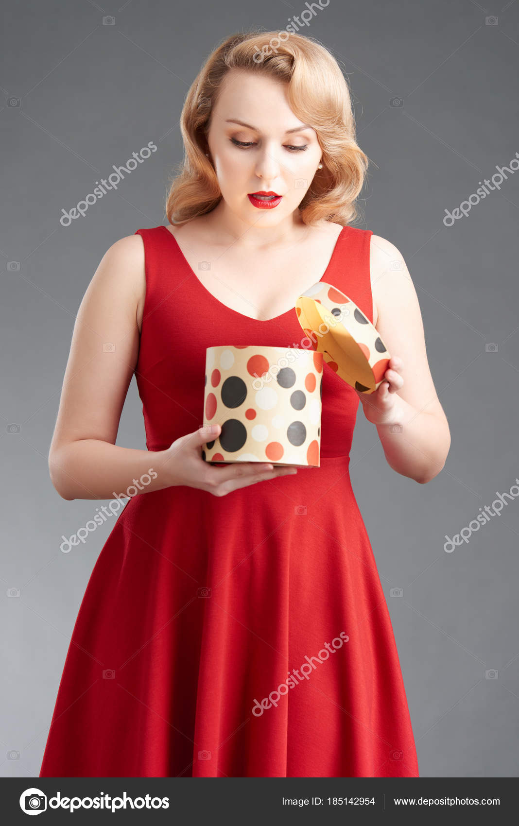 a girl opening dress