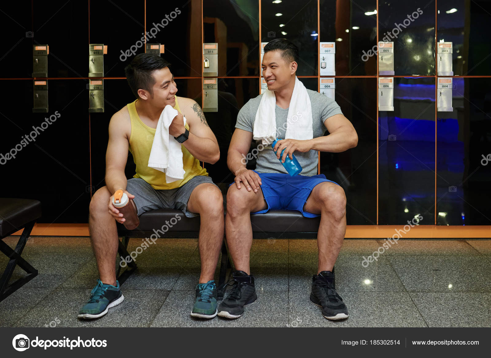 Working out in the locker room