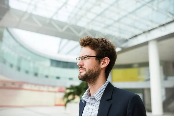 Portrait Young Ambitious Business Executive Glasses — Stock Photo, Image