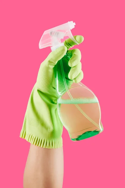 Hand Housewife Using Detergent Cleaning House Spring Cleaning — Stock Photo, Image