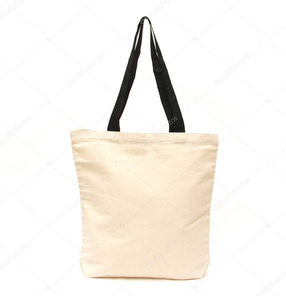 recycled cotton tote on white background