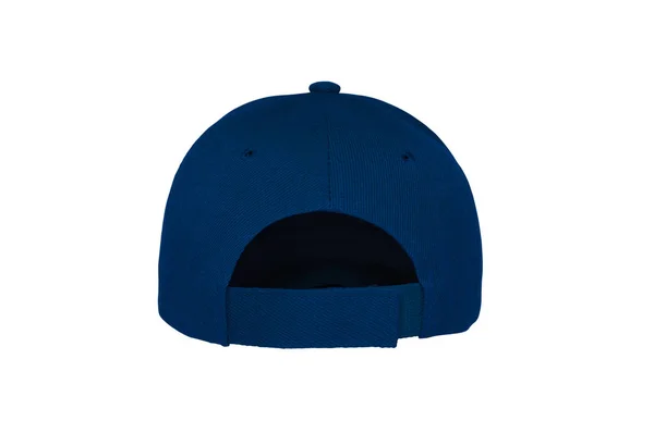 Gorra Béisbol Color Azul Marino Primer Plano Vista Posterior Sobre — Foto de Stock