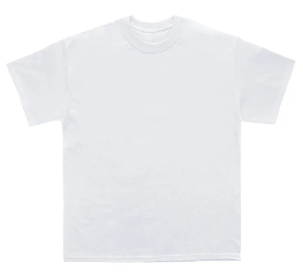 白い背景の空白の シャツの色は白テンプレート — ストック写真