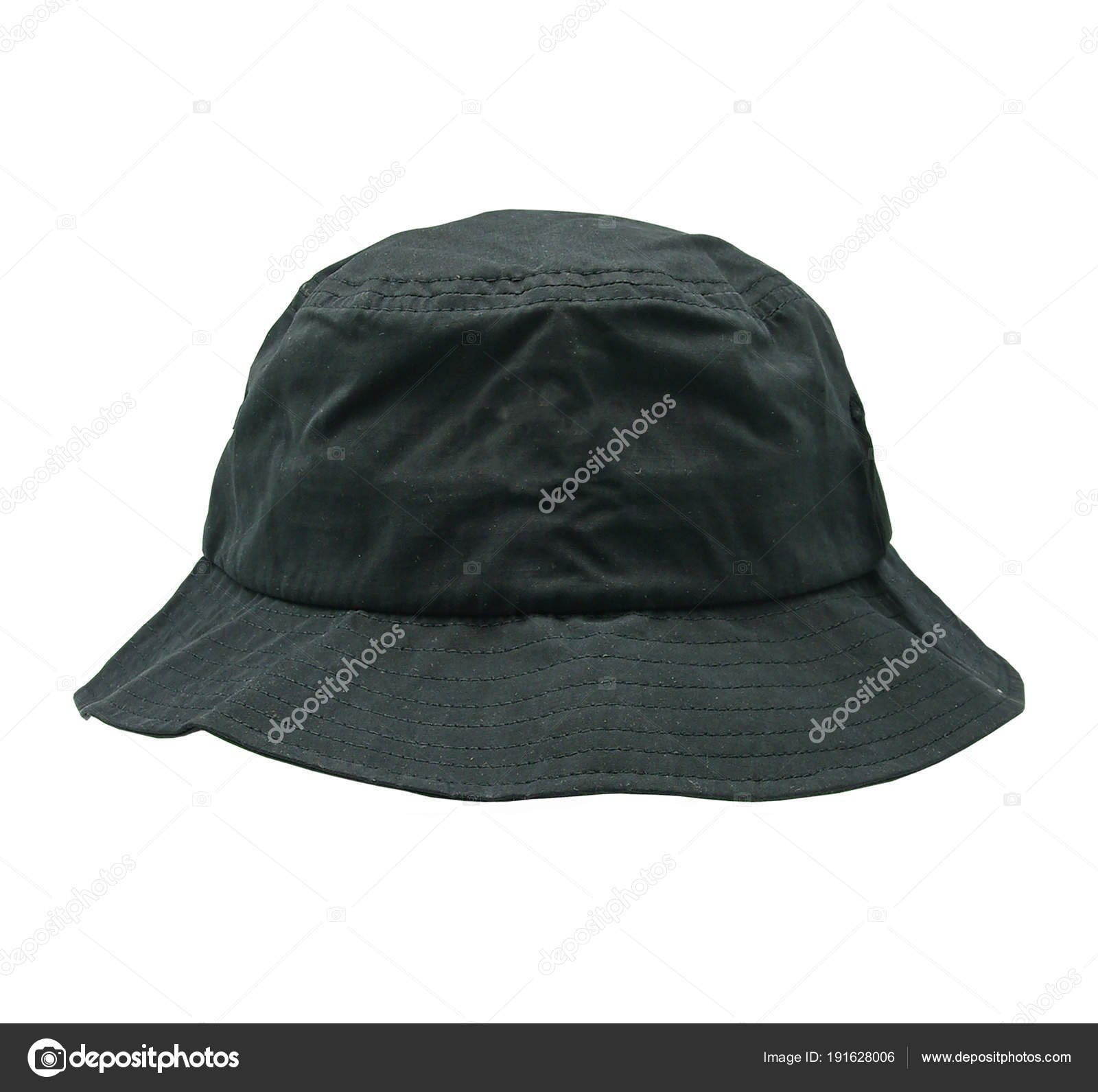 blank black bucket hat