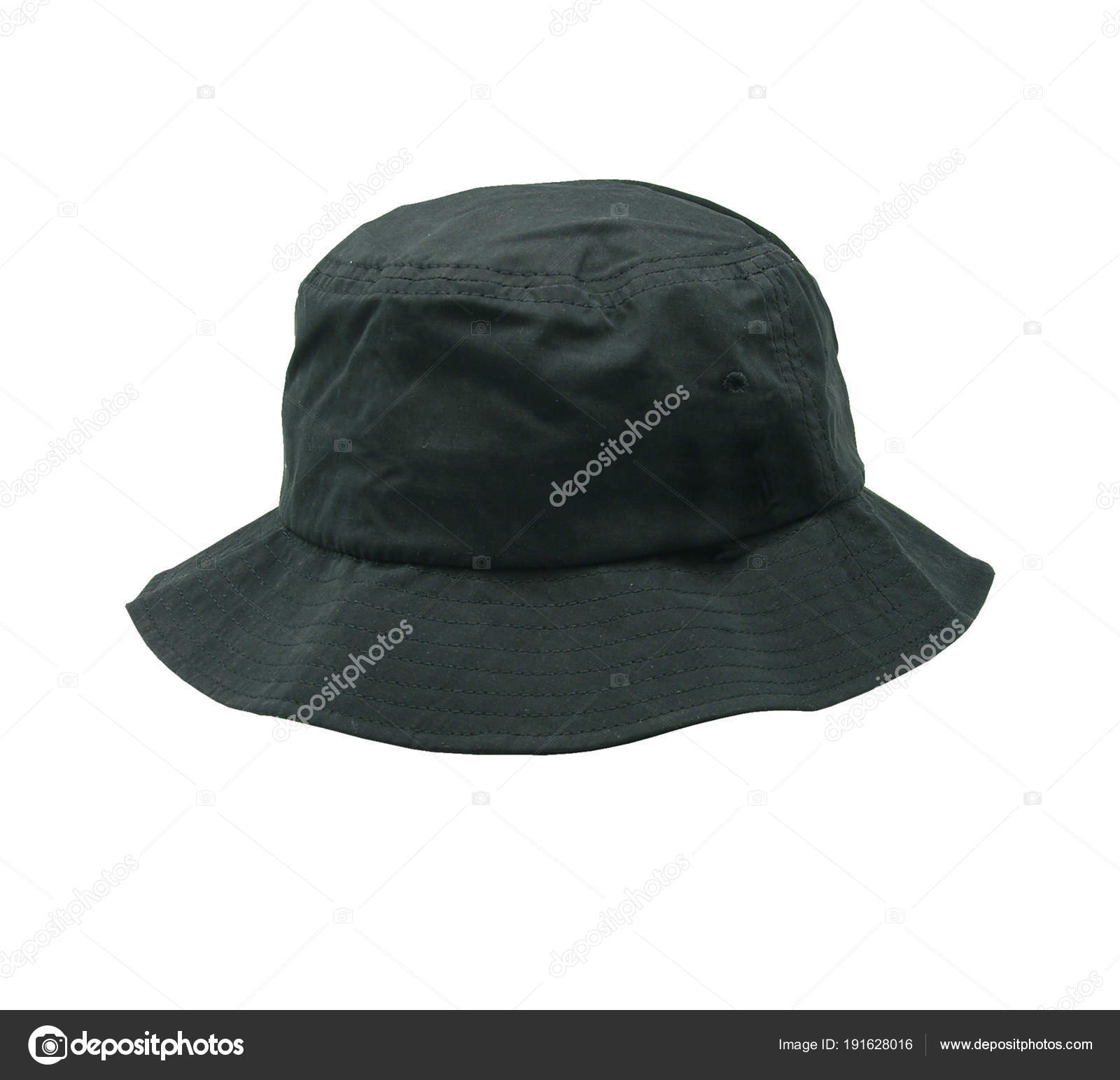 blank black bucket hat