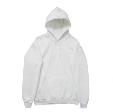 boş kapüşonlu sweatshirt beyaz renk ön kol görünümü beyaz arka plan üzerinde