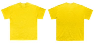 Boş T Shirt renk daisy şablonu açık ve beyaz arka plan üzerinde arkadan görünüm