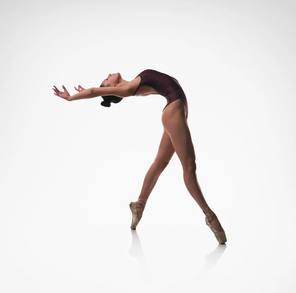 Bailarina Sapatos Pointe Dançando — Fotografia de Stock