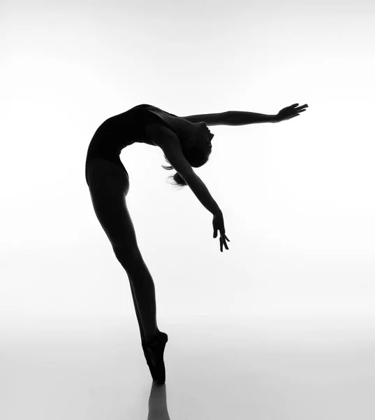 Ballerina Silhouette Pointe Shoes — Stock Photo, Image