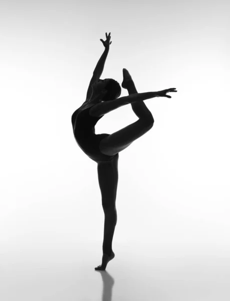 Flexible Girl Posing Backlight — Stock Photo, Image