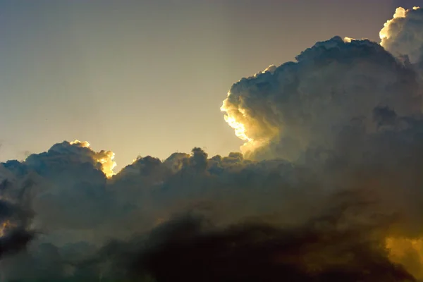 Scenic Sunset Thunder Clouds Sun — Stock Photo, Image