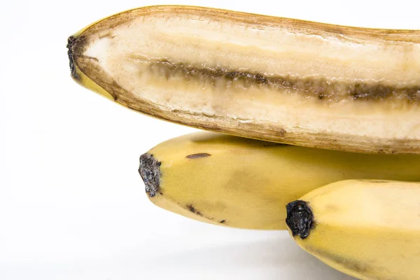 Banane Fresche Sfondo Bianco — Foto Stock