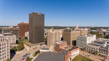 Şehir merkezi manzaralı, Akron Ohio
