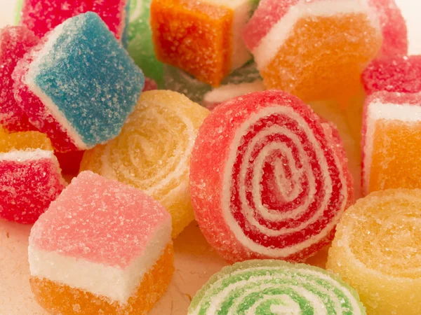 Kolorowe cukierki z cukru kryształu — Zdjęcie stockowe