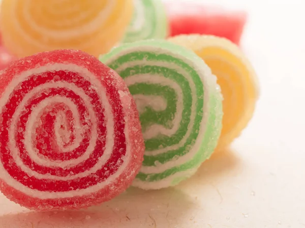 Colorful sweets with crystal sugar — Stock Photo, Image