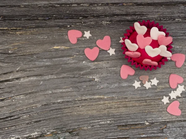 Cupcake i en vintage arrangemang — Stockfoto