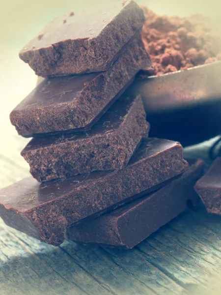 Barras de chocolate de bom gosto — Fotografia de Stock