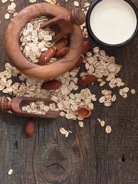 Muesli com amêndoas — Fotografia de Stock