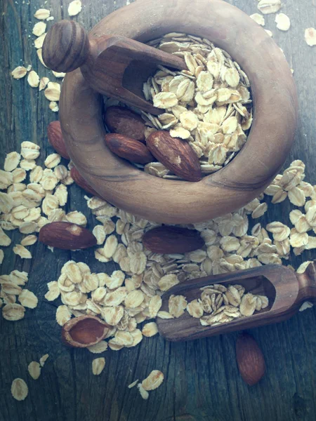 Muesli com amêndoas — Fotografia de Stock