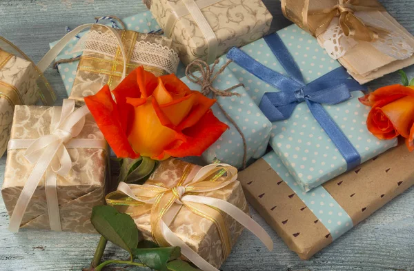 Decorative gift boxes — Stock Photo, Image