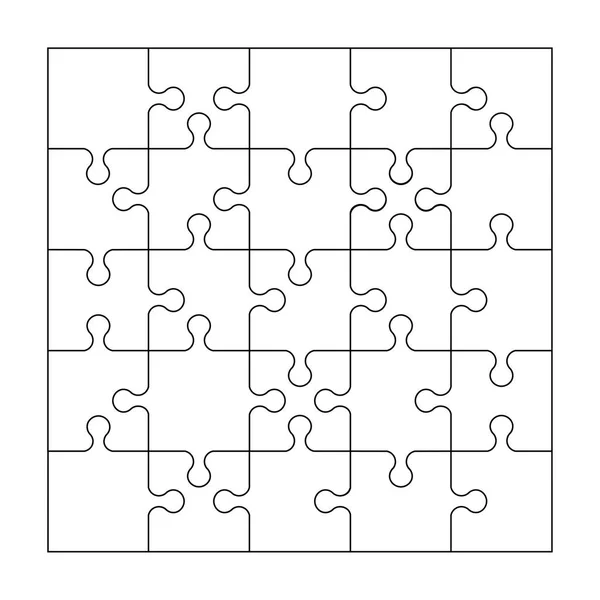 Puzzle template 24 pieces | Jigsaw Puzzle template 24 pieces vector ...