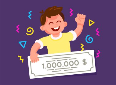  Mutlu çocuk loto talihlisi.