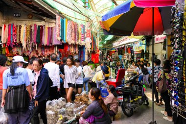 Mae Sai street market clipart