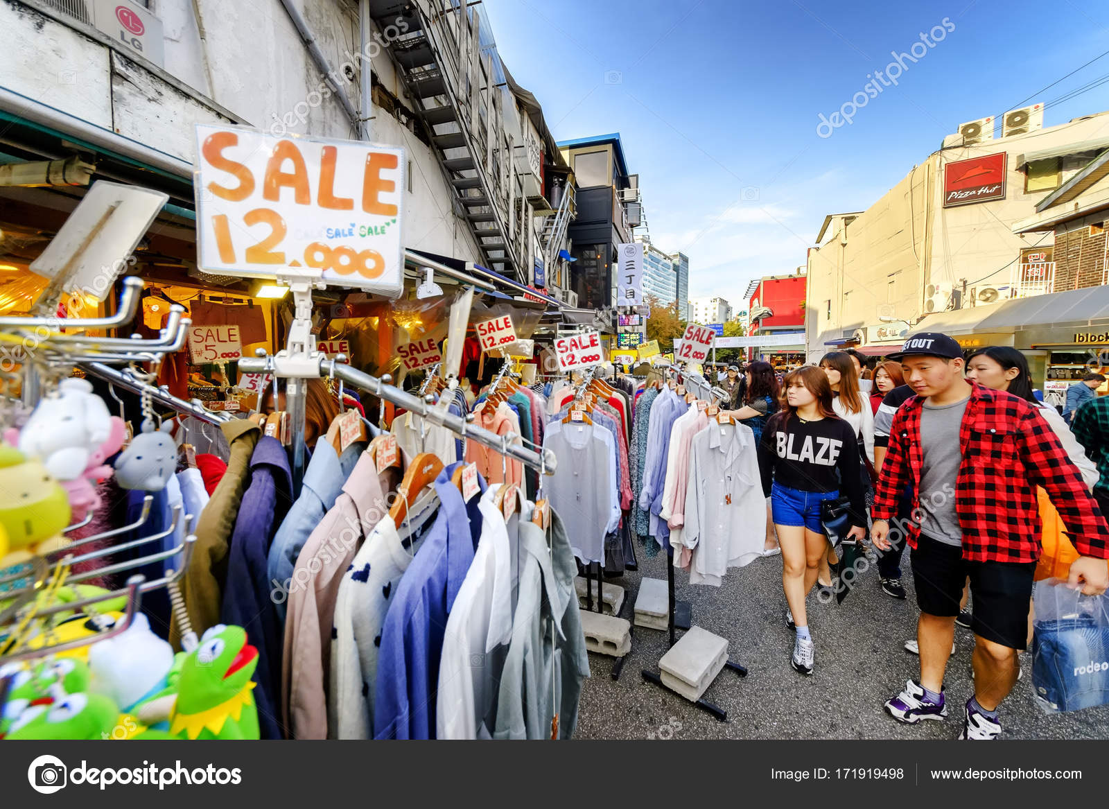 Hongdae shopping  street SEOUL KOREA  Stock Editorial 