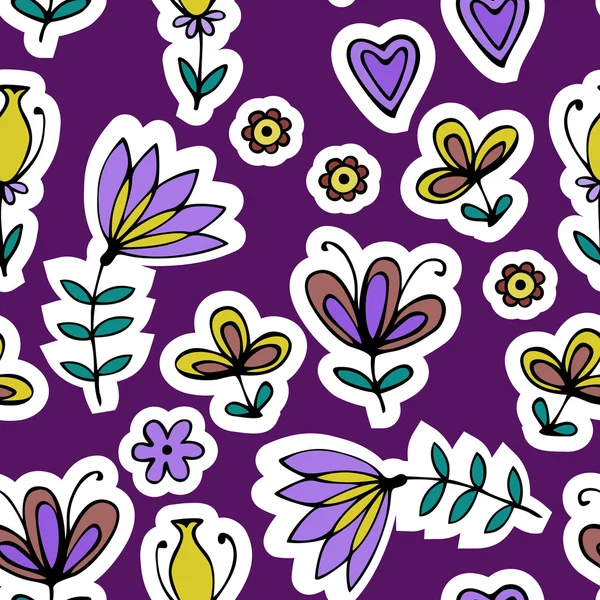 Hermoso ornamento floral, patrón sin costuras Vector . — Vector de stock