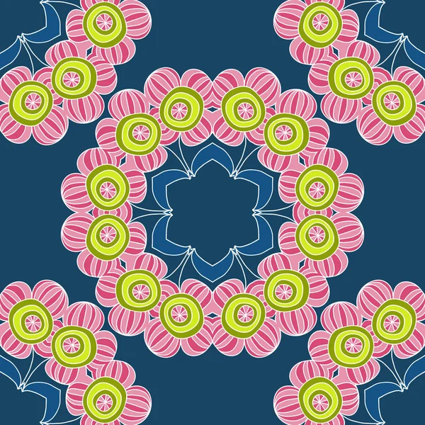 Joli Mandala coloré. Modèle sans couture vectoriel . — Image vectorielle
